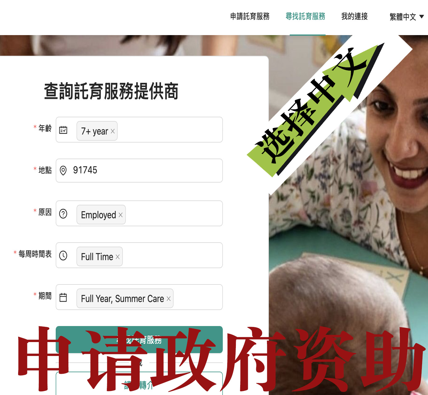 Government subsidy information