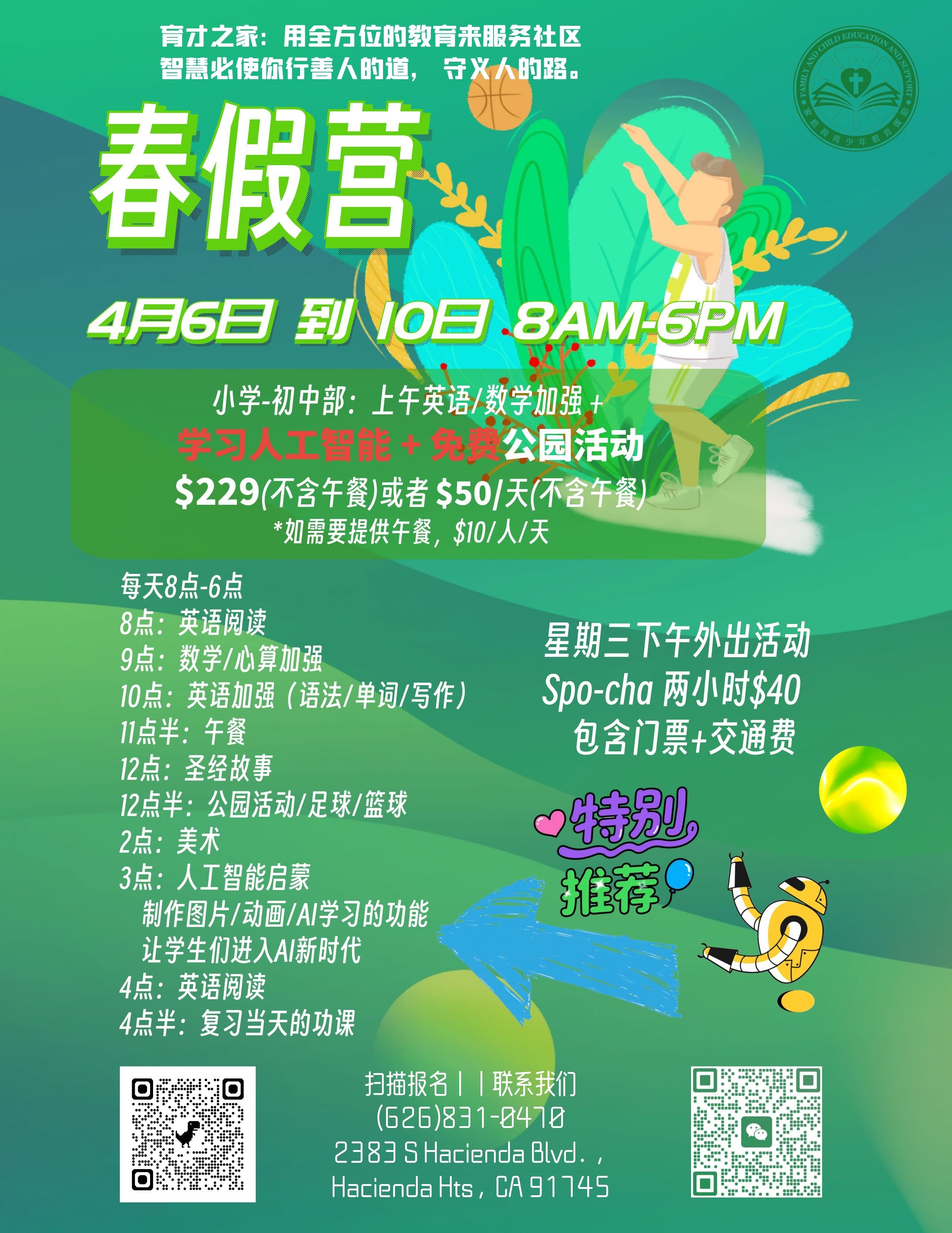 FACES Spring Camp 2026 poster